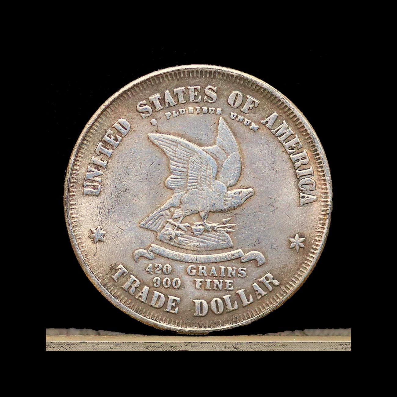 Pattern 1873 Liberty Seated on A Globe Trade Dollar Silver Plated
