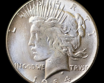 1964-D Peace Dollar Silver Plated Coin - Uncirculated