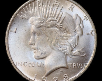 1928 Peace Dollar Error Two Face Double Heads Silver Plated Novelty Coin Modern Restrike  - Unc