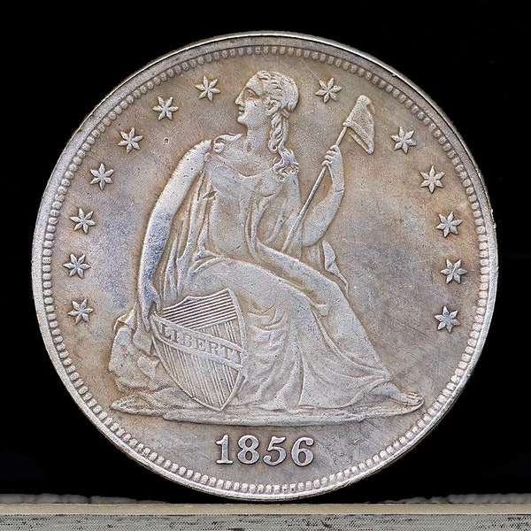 1856 Seated Liberty Dollar Silver Plated Coin - Circulated