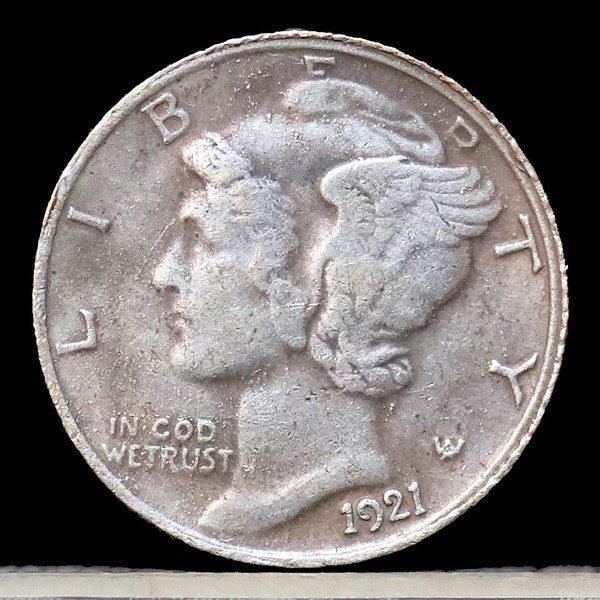 1921 Mercury Dime Silver Plated Coin - Circulated