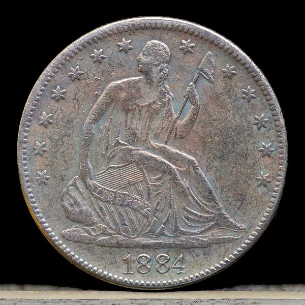 1884 Seated Liberty Half Dollar Silver Plated Coin - Circulated