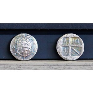 350-338 BC Ancient Greek Coin Aegina Turtle Silver Drachma - Etsy