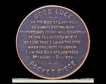 1908 Billiken Company of Chicago, IL Good Luck Token Copper Pocket