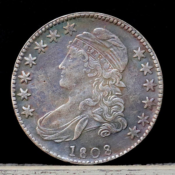 1808 Capped Bust Half Dollar Lettered Edge Silver Plated Coin - Circulated