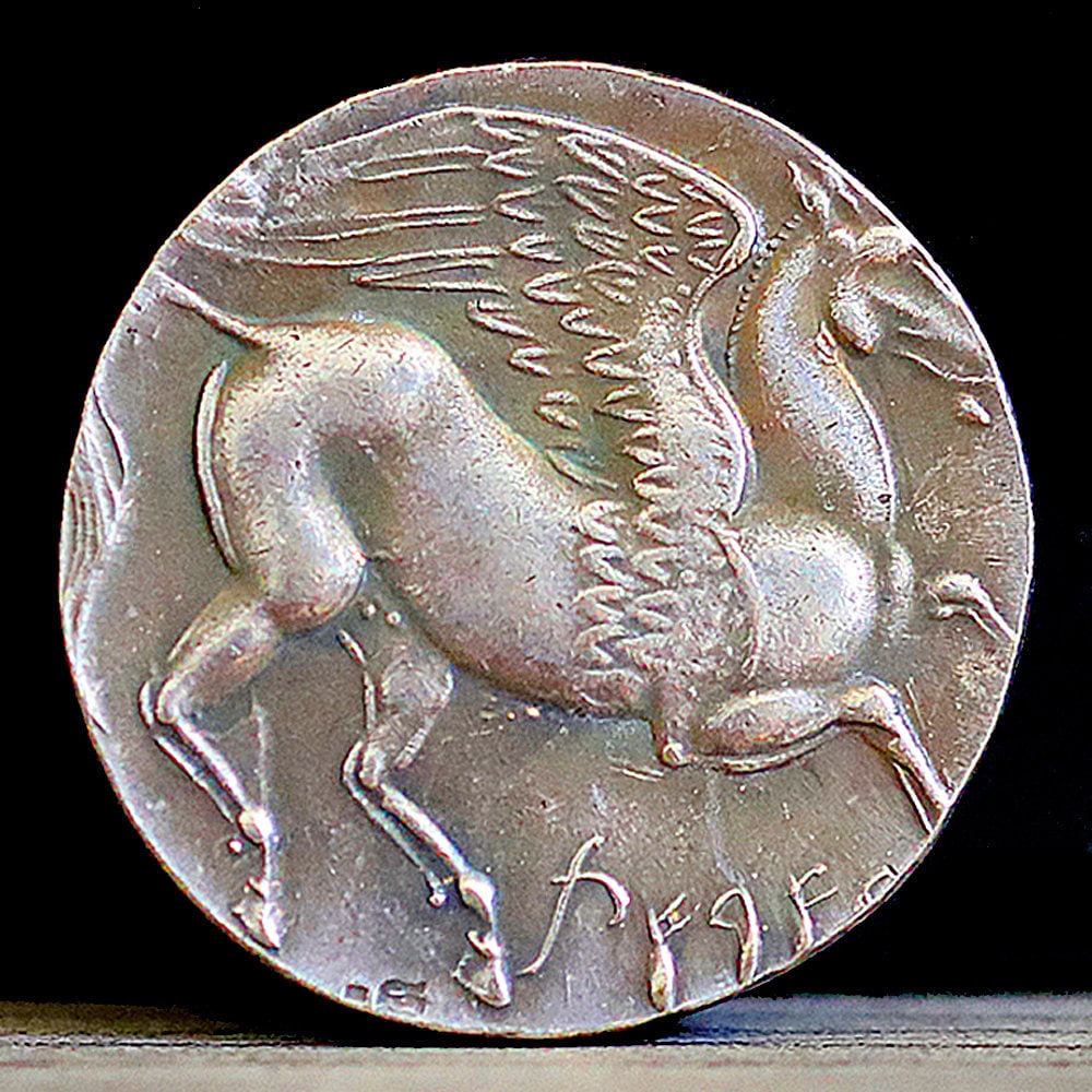 270-260 BC Large Ancient Greek Coin Flying Pegasus - Silver