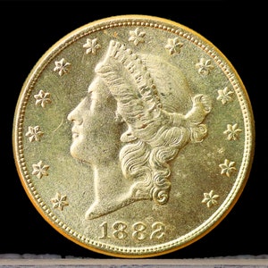 1882-CC Twenty Dollar Liberty Double Eagle Gold Plated Coin - Uncirculated