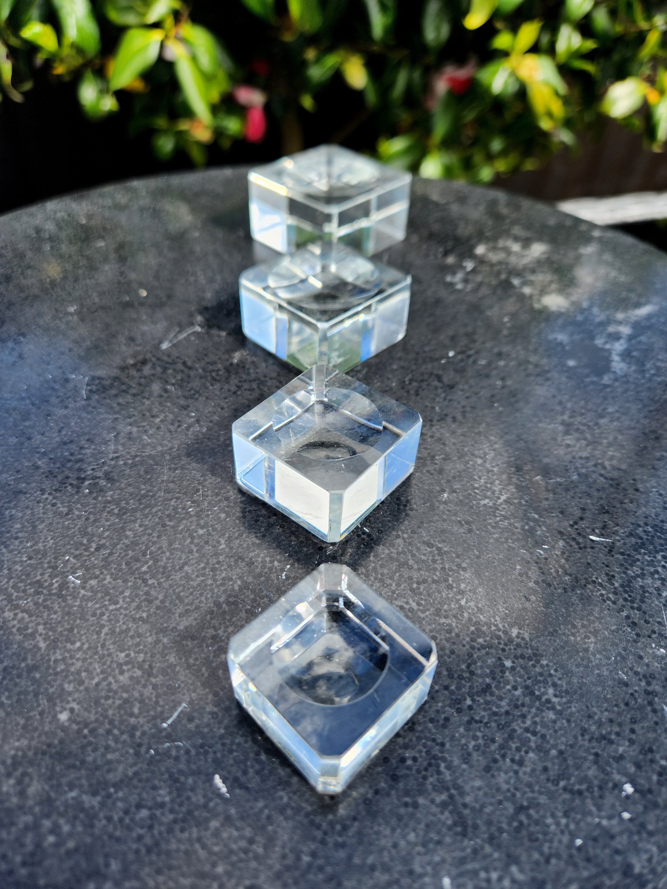 Crystal Sphere Stand, Glass Display Stand, Small Sphere Stand, Medium