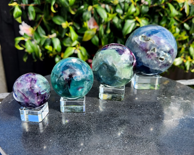 Crystal Sphere Stand, Glass Display Stand, Small Sphere Stand, Medium