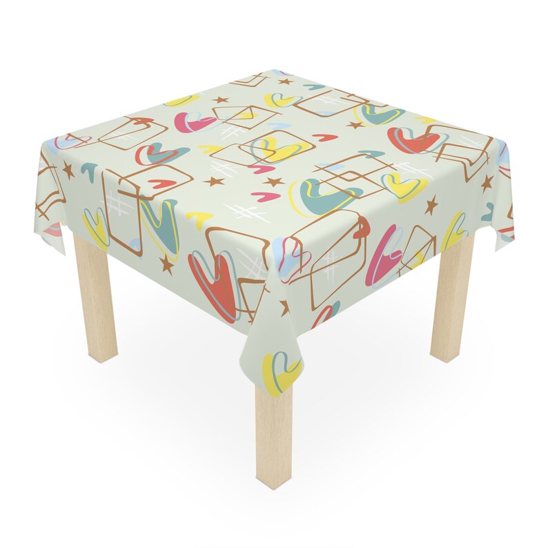 Mid-century Modern Tablecloth - Etsy