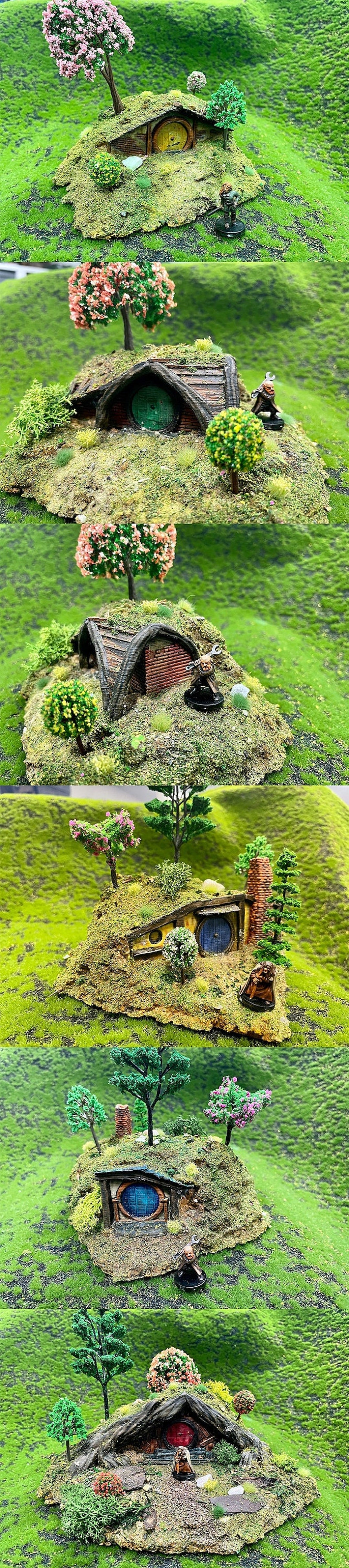 Hobbit Houses Halfling Holes Fantasy Terrain Miniature Furniture - Etsy