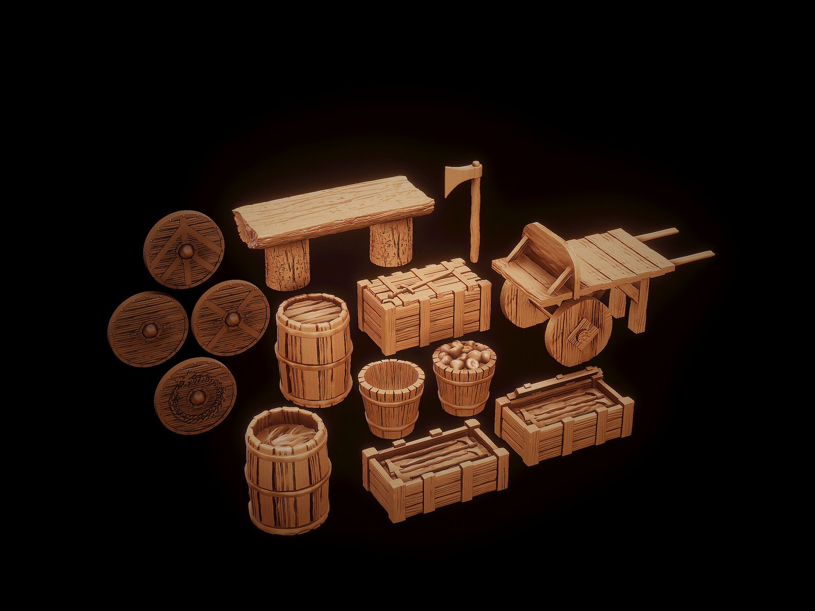 Viking Hobbit Hole Halfling House Fantasy Terrain Miniature Furniture