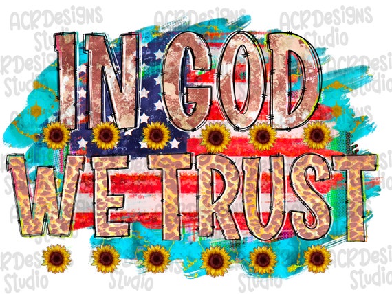 In God We Trust American Flag Digital Downloadusa in God We - Etsy