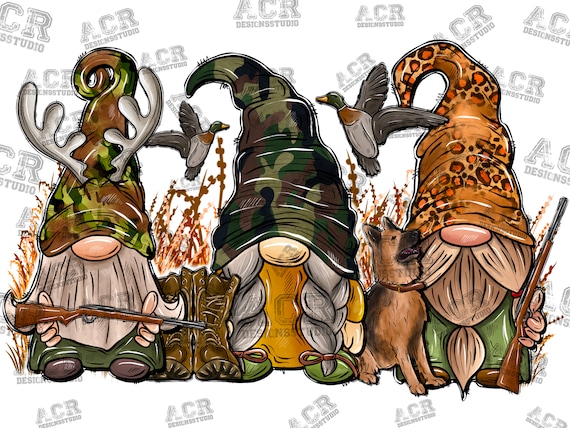 Hunting Gnome Png Gnomessublimation Design Gnomes With - Etsy Canada