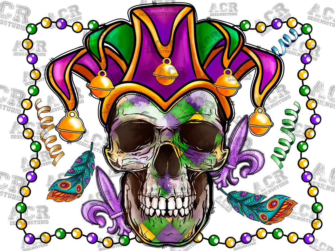 mardi gras skull meaning