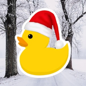 Christmas Duck Sticker- You've Been Ducked | Jeep Duck Game | Christmas Party Favors | Duck Collector Gift | Secret Santa | Stocking Stuffer