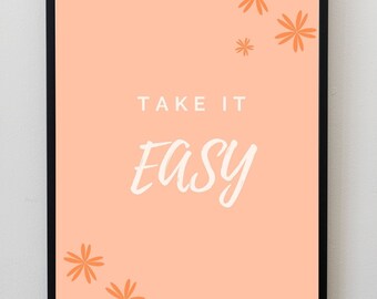 Take It Easy Wall Decor Digital Download
