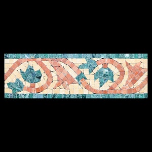 Bordo in mosaico di piastrelle di marmo Cleopatra