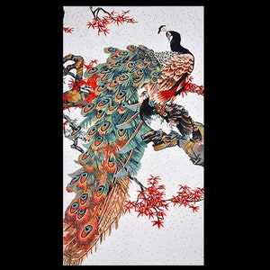 Royal Peacocks Mosaic Mural Art