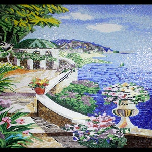 Mediterranean Sea And Flowers