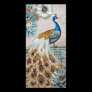 Peacock Garden Mosaic Artwork