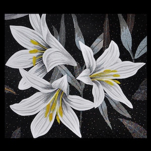 Schönes Lilien-Blumenmosaik