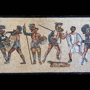 Gladiators Roman Mosaic Design