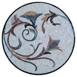 Blossoms of Modernity Floor Mosaic Medallion