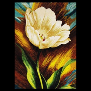 Wise Old Flower Mosaic Mural Art