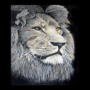 King Of The Beasts Mosaic Artwork