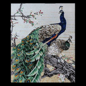 Peacock Mosaic Mural