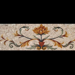 Flower Kitchen Mosaic Backsplash