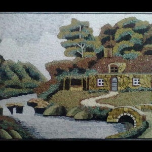 Cottage By The Greek Wall Art Mosaic