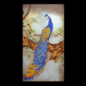 Peacock Tail Mosaic Mural