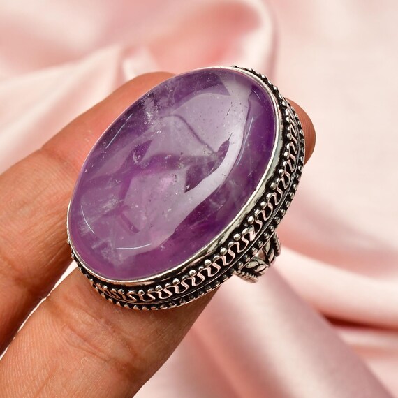 Gemstone Amethyst Sterling Silver Fine Rings Ring 925