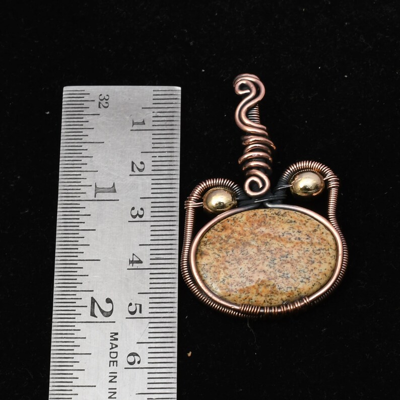 Picture Jasper Copper Wire Wrapped Pendant Picture Jasper Gemstone