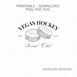 Las Vegas Golden Knights Social Club Digital Print, Hockey Fan Shirt, Go Knights, Vintage Hockey, Sublimation, Sweatshirt Tshirt, SVG, PNG