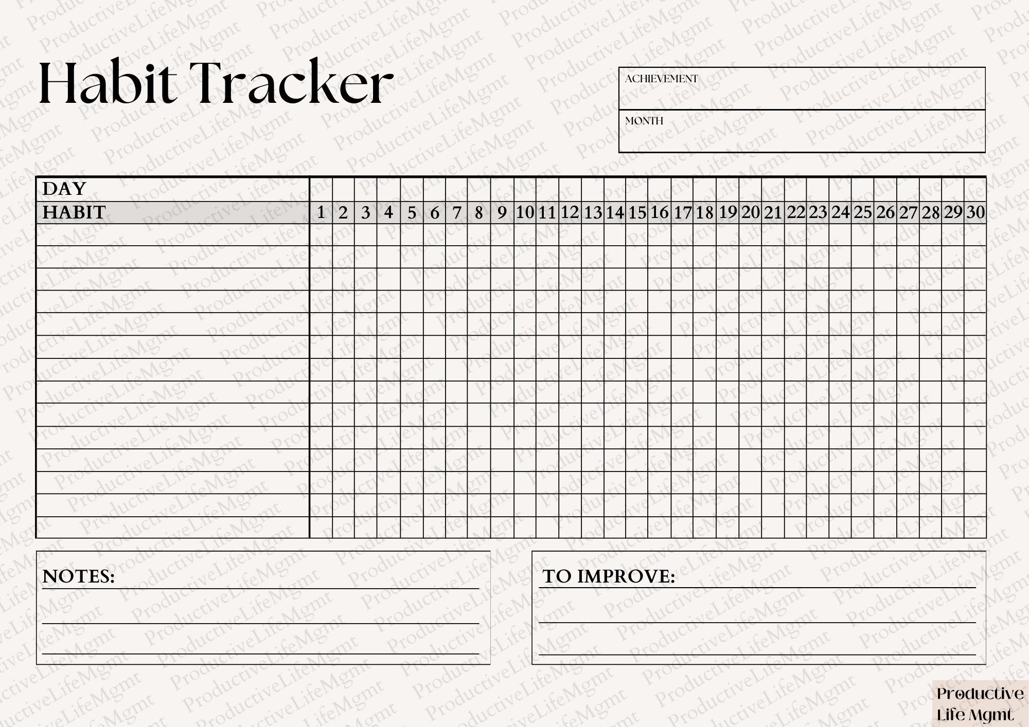 Printable Habit Tracker, Daily Routine Tracker, Habits Tracking, Habit ...