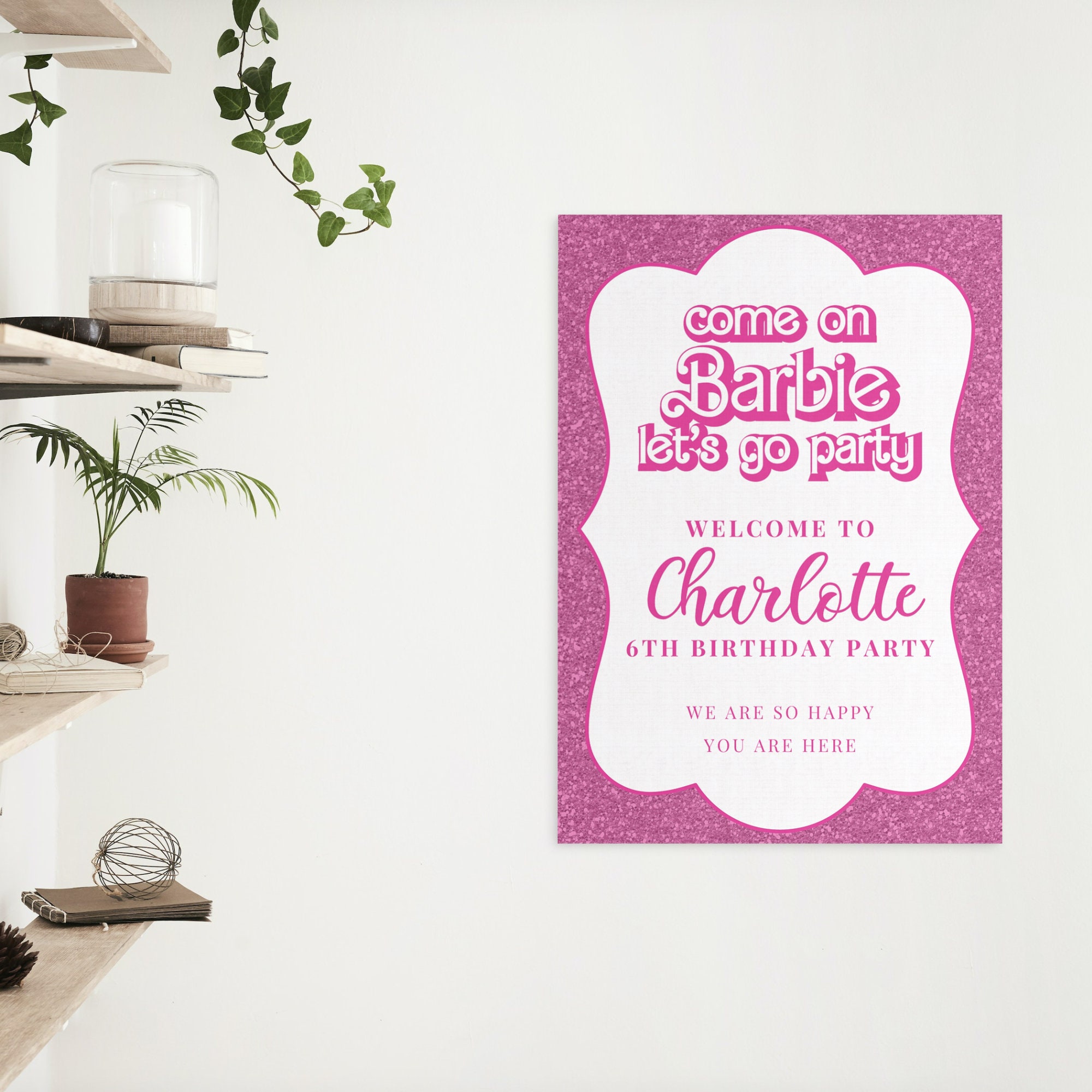 Editable Pink Doll Birthday Invitation, Instant Download, Birthday ...