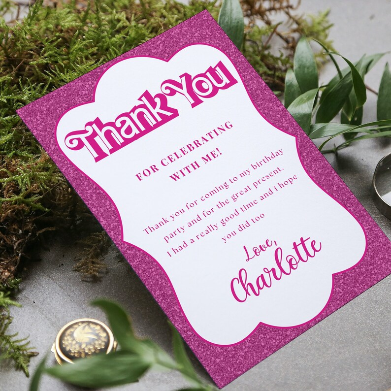 Editable Pink Doll Birthday Invitation, Instant Download, Birthday ...