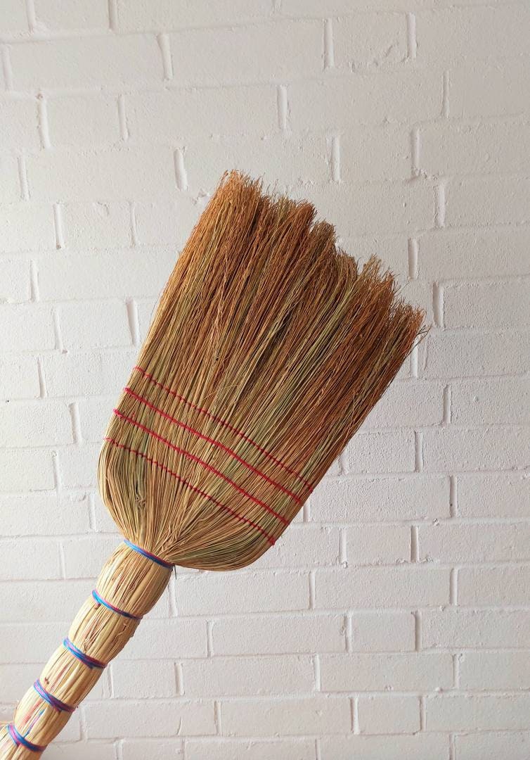Traditional Straw Corn Broom Natural Sweeping .handmade Etsy