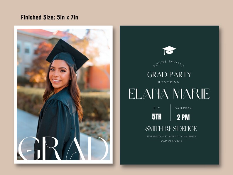 Graduation Invitation 2022 Graduation Open House Invitation Graduation