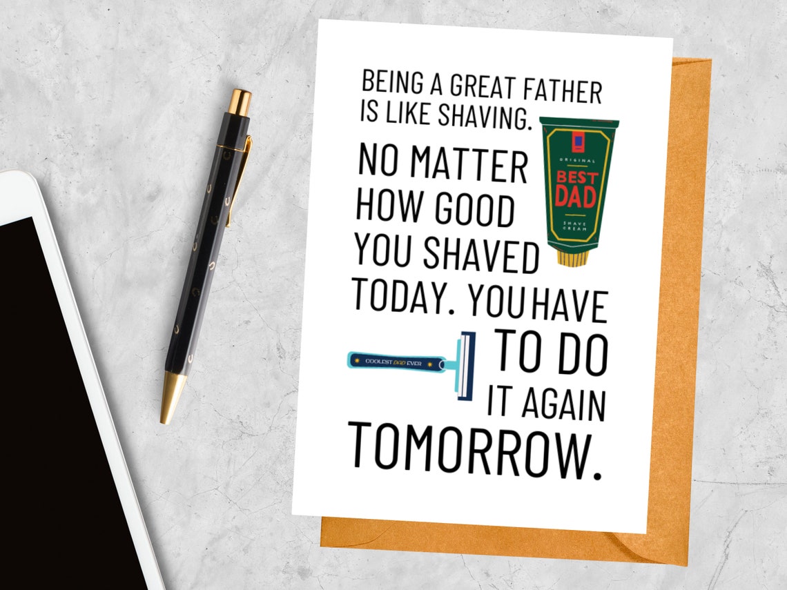 Funny Father's Day Card Happy Father's Day Card Etsy — free download
