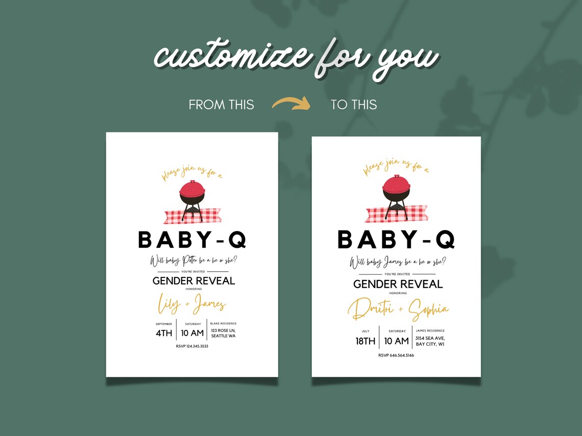 Gender Reveal Bbq Invitation Gender Reveal Invitation Baby Shower