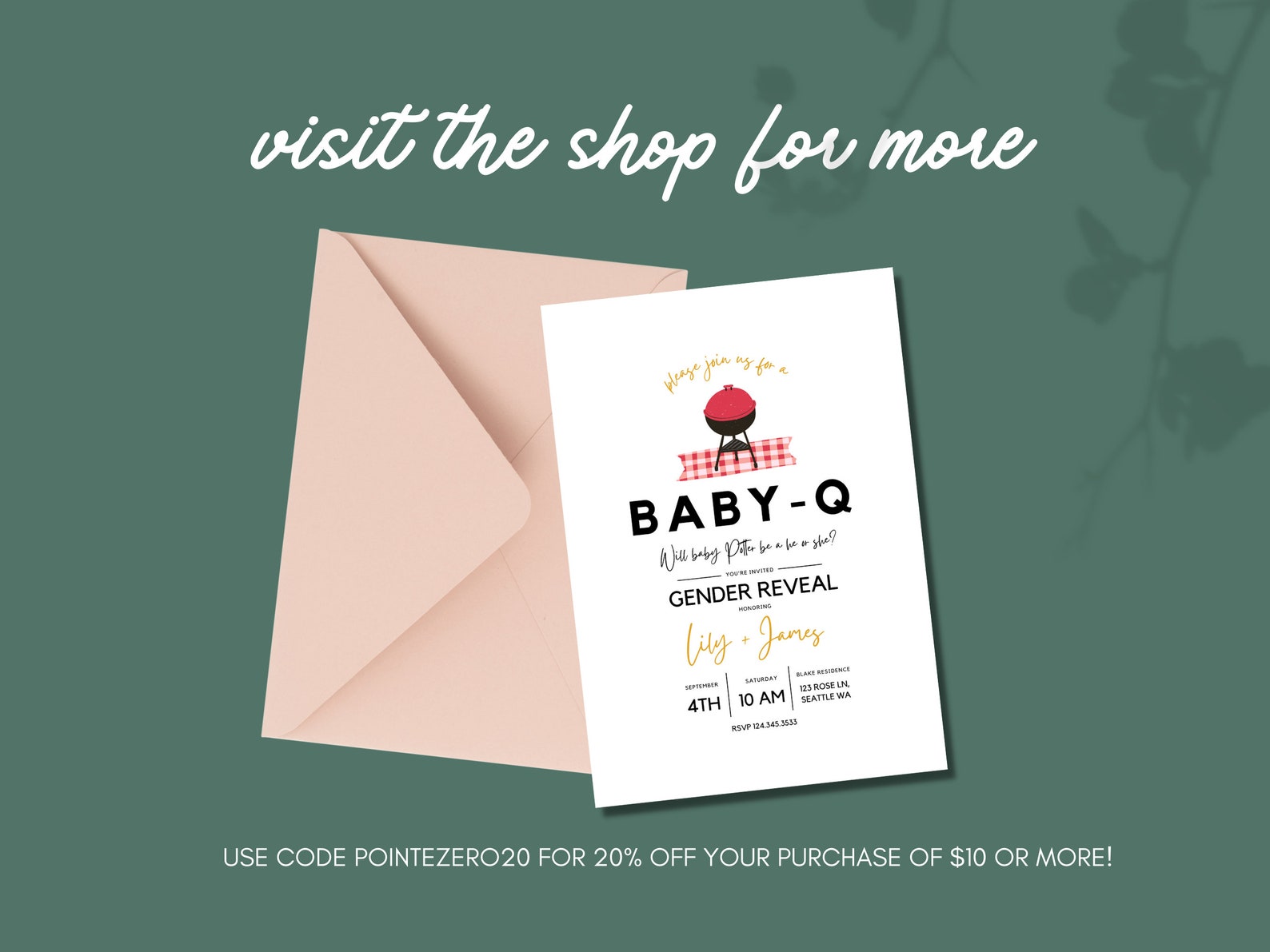 Gender Reveal Bbq Invitation Gender Reveal Invitation Baby Shower