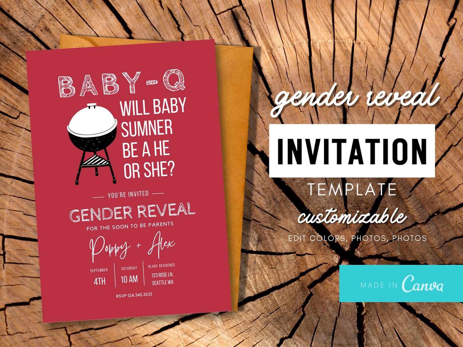 Gender Reveal Bbq Invitation Gender Reveal Invitation Baby Shower