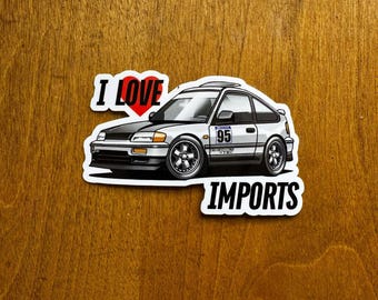 I Love Imports CRX Sticker