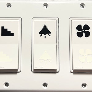 Light Switch Vinyls for your outlet covers, black, white or glow in the dark, switch plate