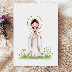 Rosa Mystica, Mystical Rose, CATHOLIC Print, Blessed Virgin Mary Print, Catholic Gift