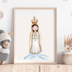 Lady of Fatima, CATHOLIC Print, Blessed Virgin Print, Catholic Gift, Catholic Home Decor
